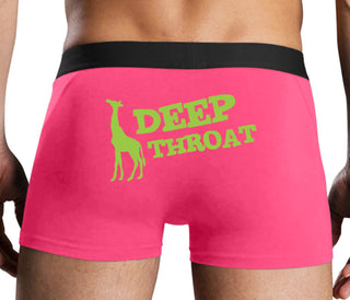 Deep throat - Giraffe Funny Logo - Pink Boxer Brief