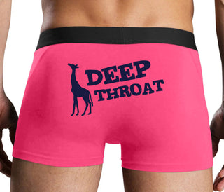 Deep throat - Giraffe Funny Logo - Pink Boxer Brief