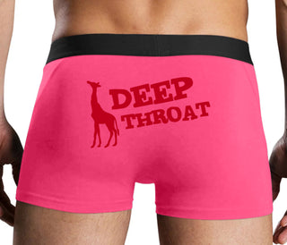 Deep throat - Giraffe Funny Logo - Pink Boxer Brief