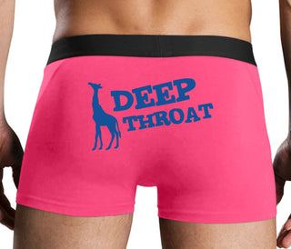 Deep throat - Giraffe Funny Logo - Pink Boxer Brief
