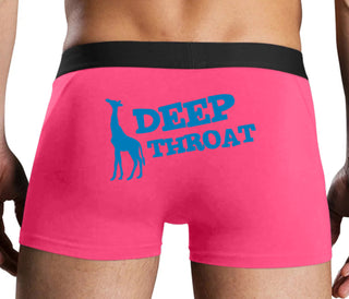Deep throat - Giraffe Funny Logo - Pink Boxer Brief