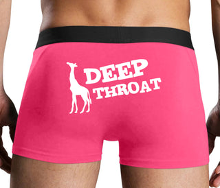 Deep throat - Giraffe Funny Logo - Pink Boxer Brief