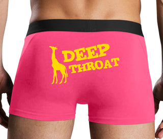 Deep throat - Giraffe Funny Logo - Pink Boxer Brief