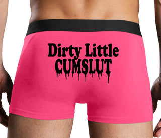 Dirty Little Cumslut - Pink Boxer Brief