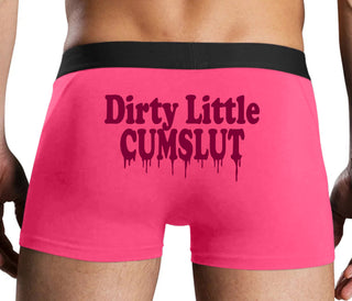 Dirty Little Cumslut - Pink Boxer Brief