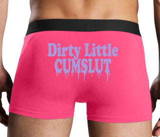 Dirty Little Cumslut - Pink Boxer Brief