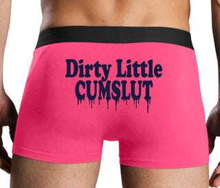 Dirty Little Cumslut - Pink Boxer Brief