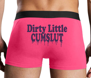 Dirty Little Cumslut - Pink Boxer Brief