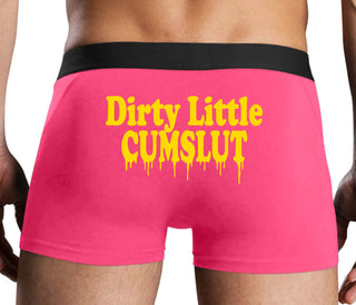 Dirty Little Cumslut - Pink Boxer Brief