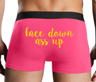 Face Down Ass Up - Pink Boxer Brief