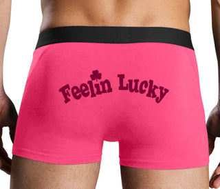 Feeling Lucky Shamrock - Pink Boxer Brief