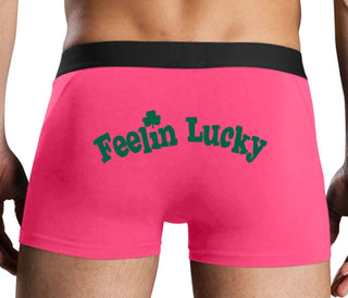 Feeling Lucky Shamrock - Pink Boxer Brief
