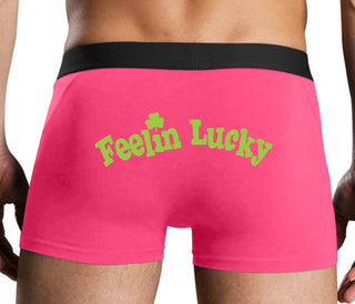 Feeling Lucky Shamrock - Pink Boxer Brief