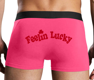 Feeling Lucky Shamrock - Pink Boxer Brief