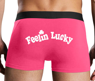 Feeling Lucky Shamrock - Pink Boxer Brief