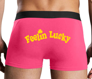 Feeling Lucky Shamrock - Pink Boxer Brief