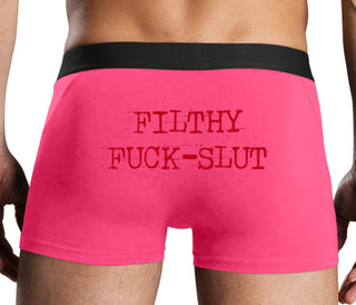 Filthy Fuck Slut - Pink Boxer Brief
