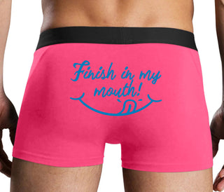Finish In My Mouth - Pink Boxer Brief