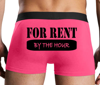 For Rent By The Hour - Pink Boxer Brief