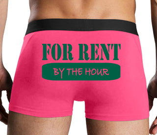 For Rent By The Hour - Pink Boxer Brief