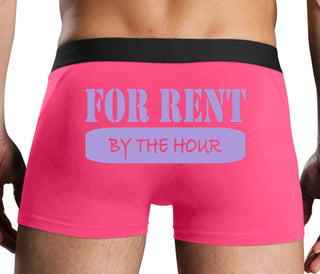 For Rent By The Hour - Pink Boxer Brief