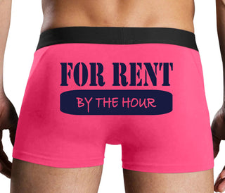For Rent By The Hour - Pink Boxer Brief