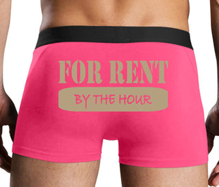 For Rent By The Hour - Pink Boxer Brief