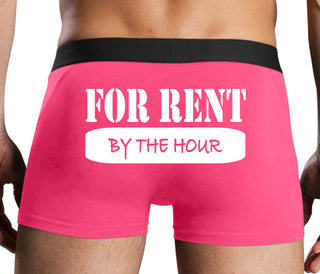 For Rent By The Hour - Pink Boxer Brief