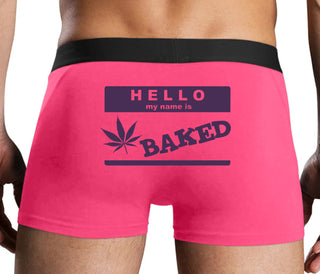 Hello My Name Is Baked - Pink Boxer Brief
