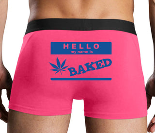 Hello My Name Is Baked - Pink Boxer Brief