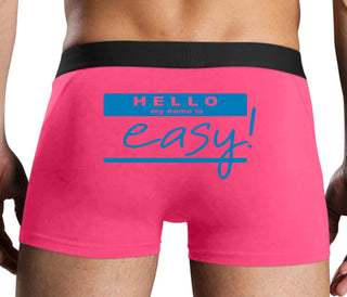 Hello My Name Is Easy - Pink Boxer Brief