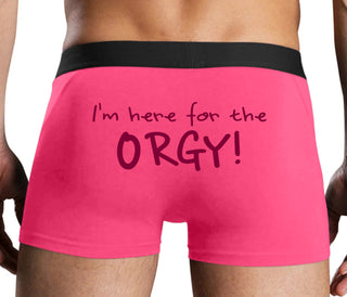 Here for the Orgy - Pink Boxer Brief