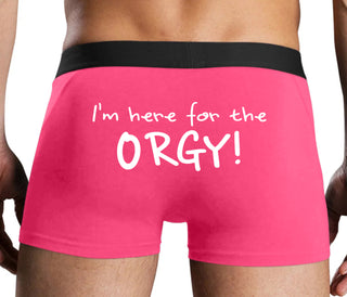 Here for the Orgy - Pink Boxer Brief