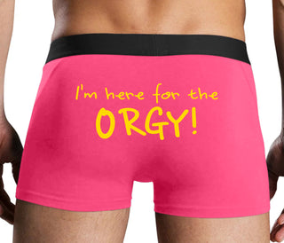 Here for the Orgy - Pink Boxer Brief