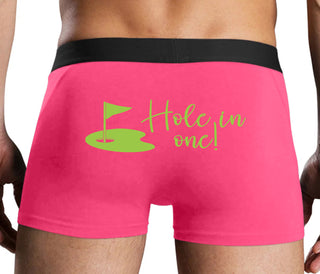 Hole In One - Funny Golf - Pink Boxer Brief