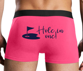 Hole In One - Funny Golf - Pink Boxer Brief