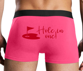 Hole In One - Funny Golf - Pink Boxer Brief