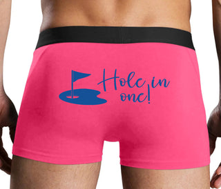 Hole In One - Funny Golf - Pink Boxer Brief