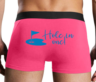 Hole In One - Funny Golf - Pink Boxer Brief