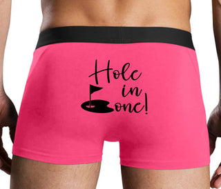 Hole In One - Suggestive Golf - Pink Boxer Brief