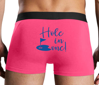 Hole In One - Suggestive Golf - Pink Boxer Brief