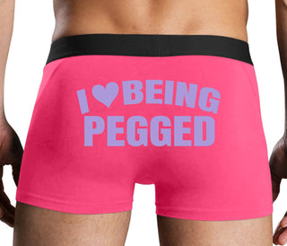 I Love Being Pegged - Pink Boxer Brief