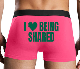I Love Being Shared - Pink Boxer Brief