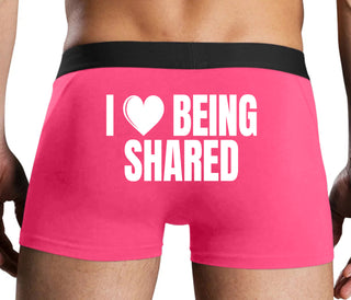 I Love Being Shared - Pink Boxer Brief