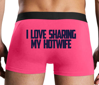 I Love To Share My Hotwife - Pink Boxer Brief
