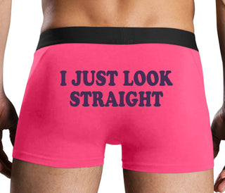 I Just Look Straight - Pink Boxer Brief