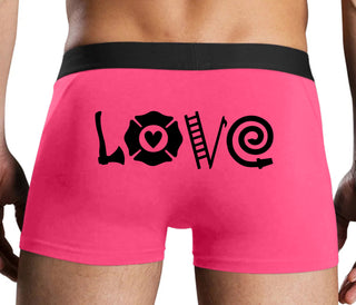 Love Fire Fighter - Pink Boxer Brief