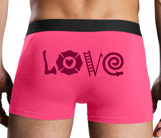 Love Fire Fighter - Pink Boxer Brief