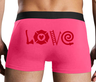 Love Fire Fighter - Pink Boxer Brief