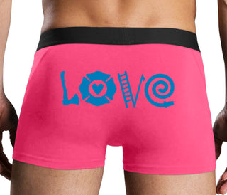 Love Fire Fighter - Pink Boxer Brief